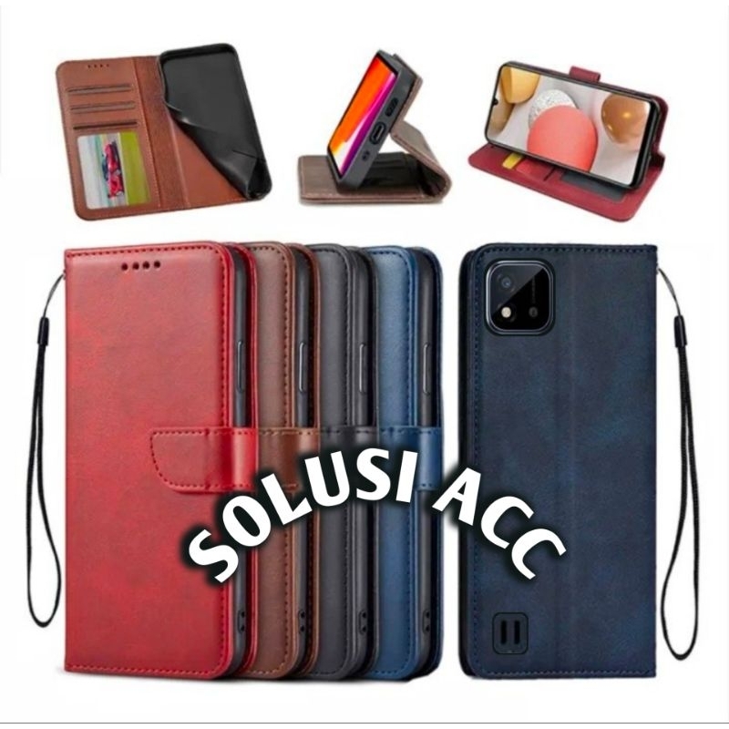 CASE HP REALME C11 2021 (RMX3231) REALME C20 (RMX3063) REALME C20A FLIP COVER WALLET SARUNG HP CASIN