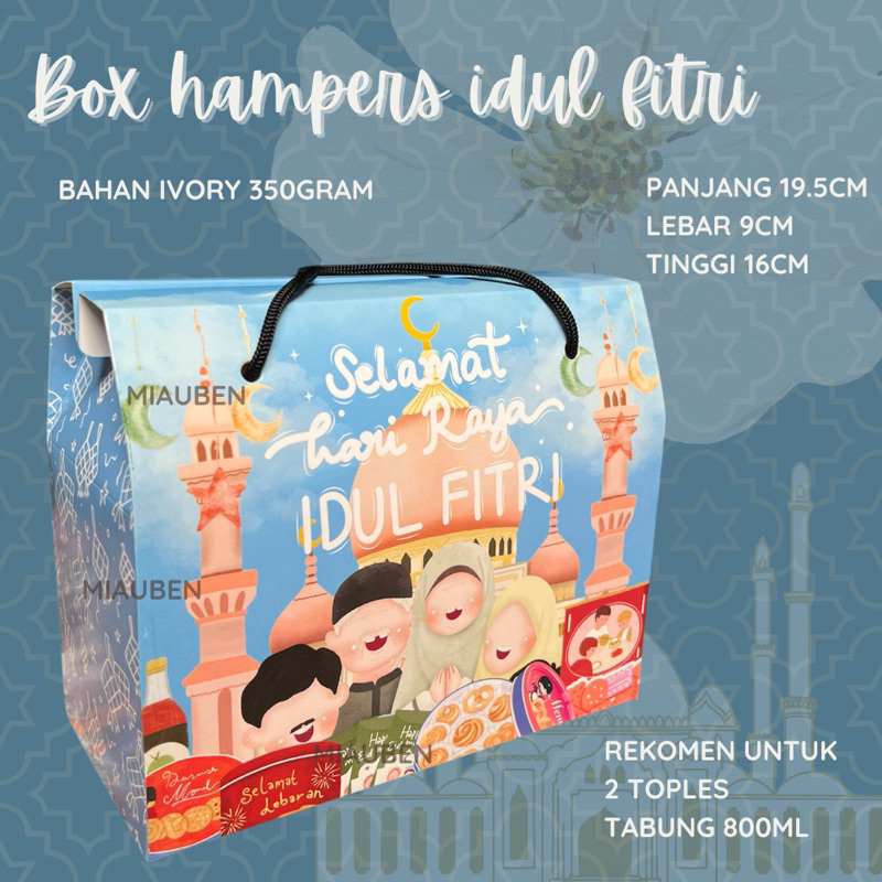 

Box hampers lebaran untuk 2 toples 600ml 800ml
