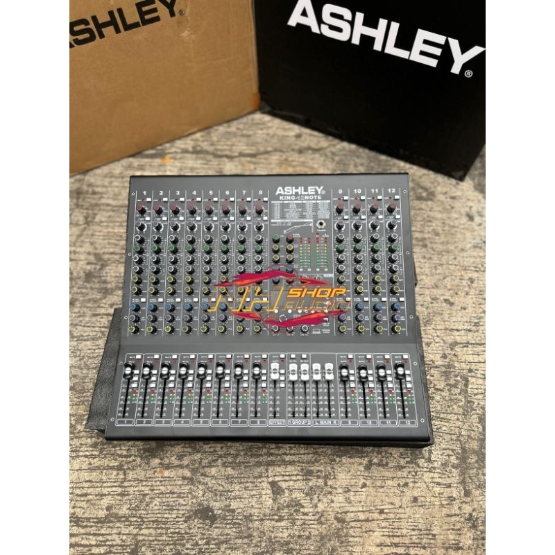 Mixer Audio Ashley King-12 Note new Original King 12 Note Ashley 12 Chanel Efek Reverb DSP 4 Aux 2 S
