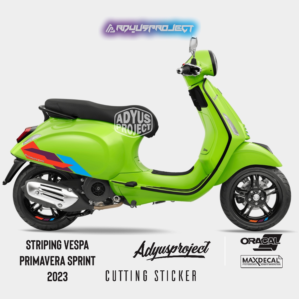 Striping Vespa Primavera S 2023, List Primavera & Sprint Cutting Sticker Sticker List Vespa