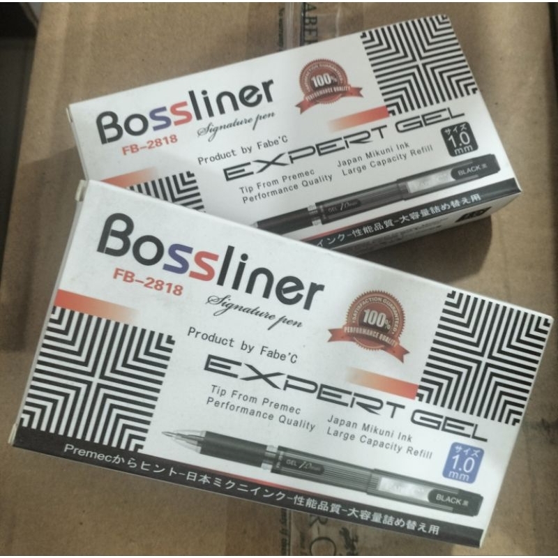 

Pulpen tandatangan tangan BOSSLINER expert gell 1.0mm(isi 12pcs)