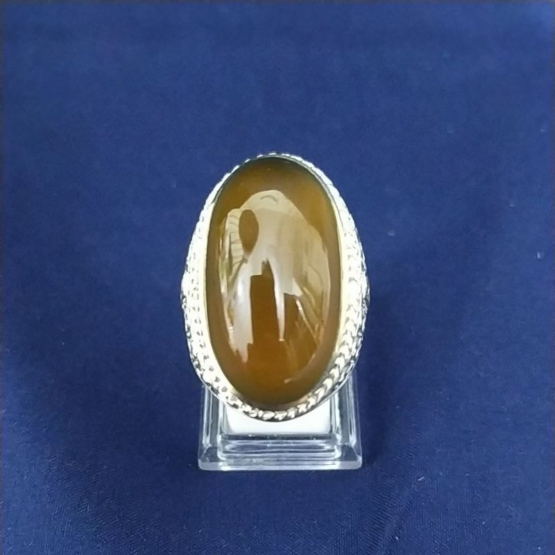 Natural Batu Idocrase Solar Kopi JUMBO + Cincin, TS