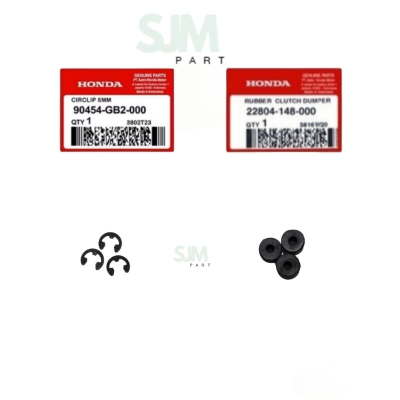 CIRCLIP 6MM PLUS RUBBER CLUTCH DAMPER PENGUNCI GANDA DAN KARET GANDA MATIC HONDA BEAT FI CBS BEAT ST