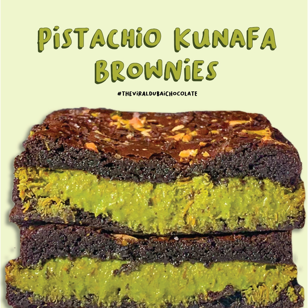 

Pistachio Kunafa Fudgy Brownies Panggang [18pcs / 30pcs] by Sweet Deys
