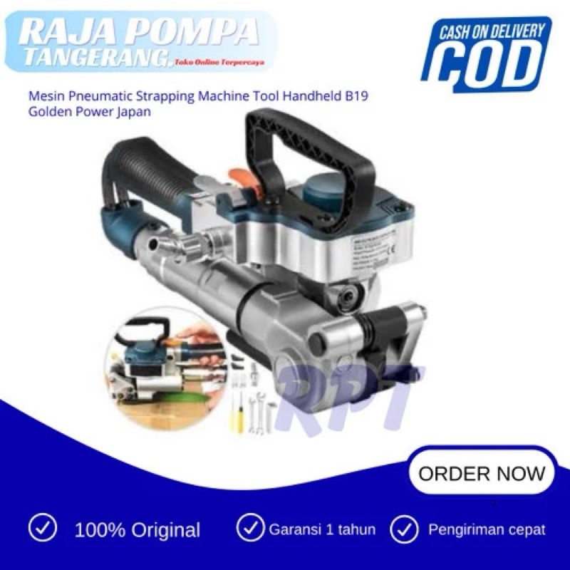 

Mesin Pneumatic Strapping Machine Tool Handheld B19 Golden Power Japan