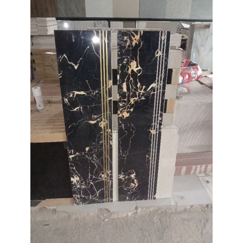 granit pijakan tangga step nosing motyf marmer glossy single bevel