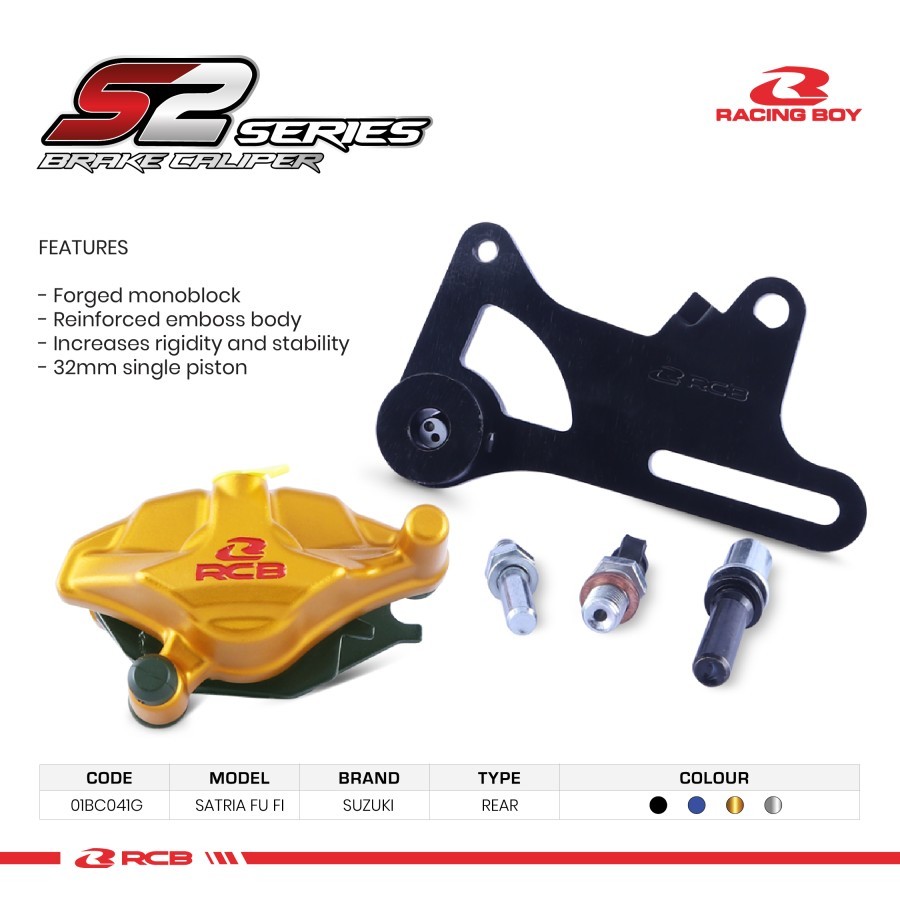 CALIPER KALIPER BELAKANG RCB S2 / S55 SATRIA FU FI / BELANG FI / RAIDER 150 FI GOLD