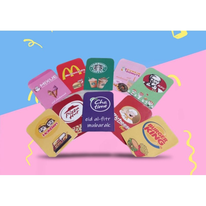 

[ isi 10 lembar ] Amplop Lebaran Medium MOTIF SNACK
