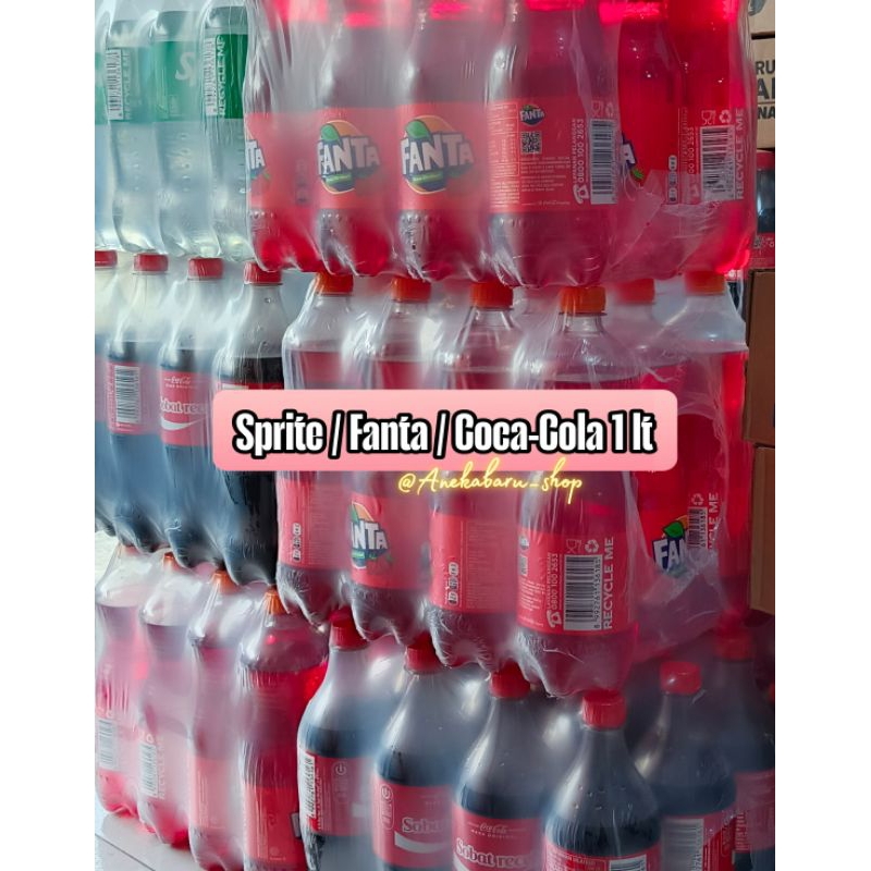 

SPRITE / FANTA / COCA-COLA 1000 ML ( 12 botol )