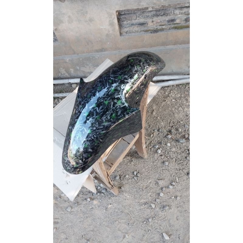 spakbor depan ninja r ninja ss carbon forged