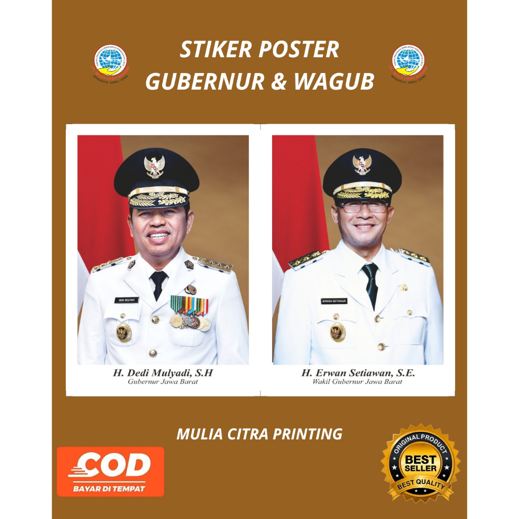 

CETAK STIKER GUBERNUR DAN WAKIL GUBERNUR STIKER VINYL INDOOR