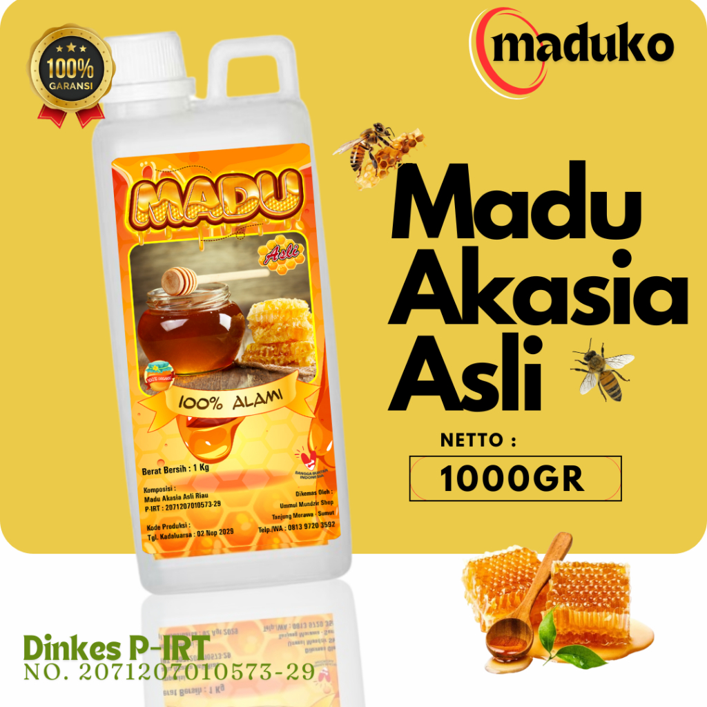 

Maduko - Madu Akasia Asli 100% Alami 1000 Gram