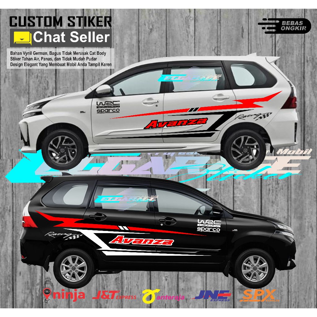 Sticker mobil avanza sticker list terlaris mobil toyota avanza stiker mobil avanza sport new - elgar