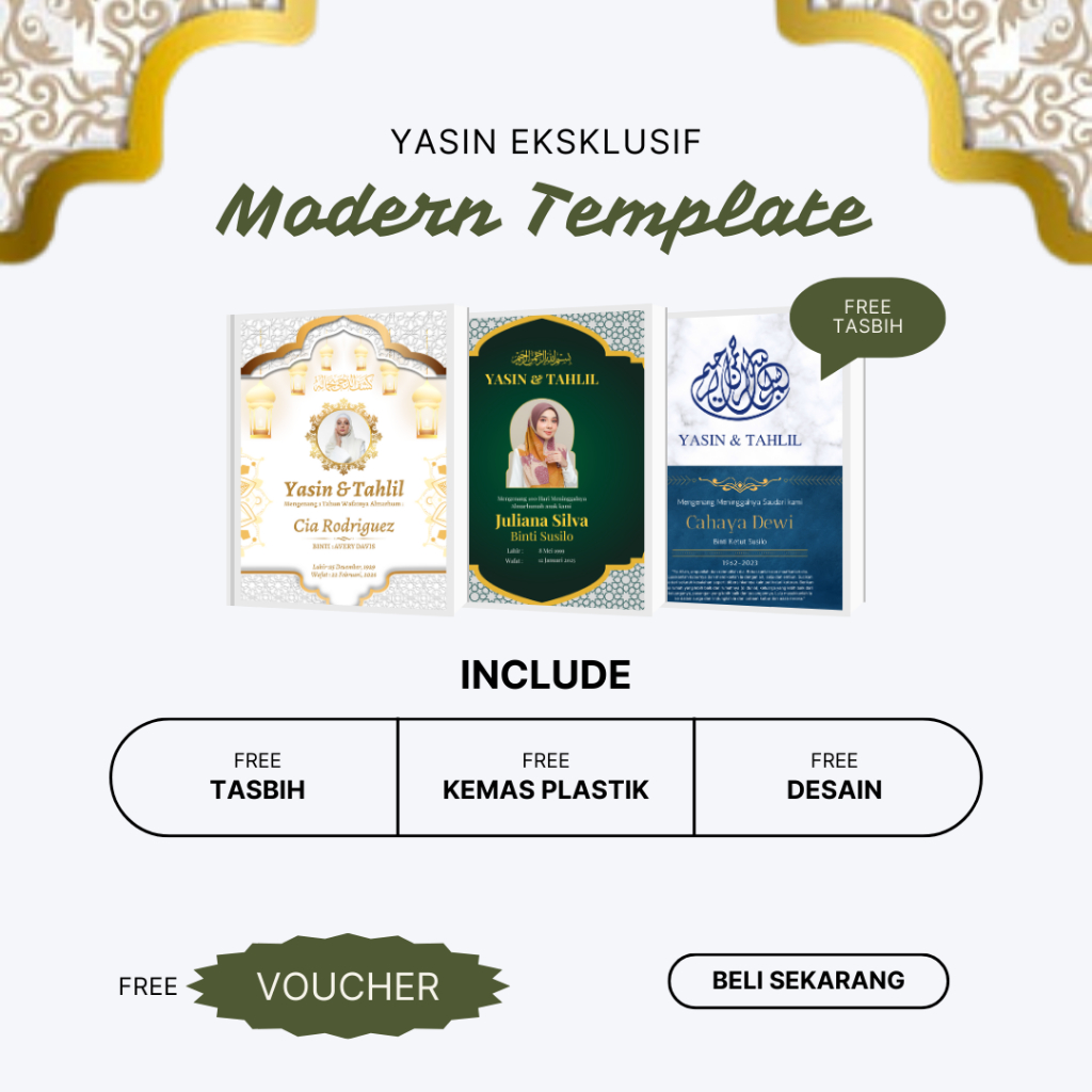 (MODERN TEMPLATE) YASIN SOFTCOVER EKSKLUSIF "FREE TASBIH"