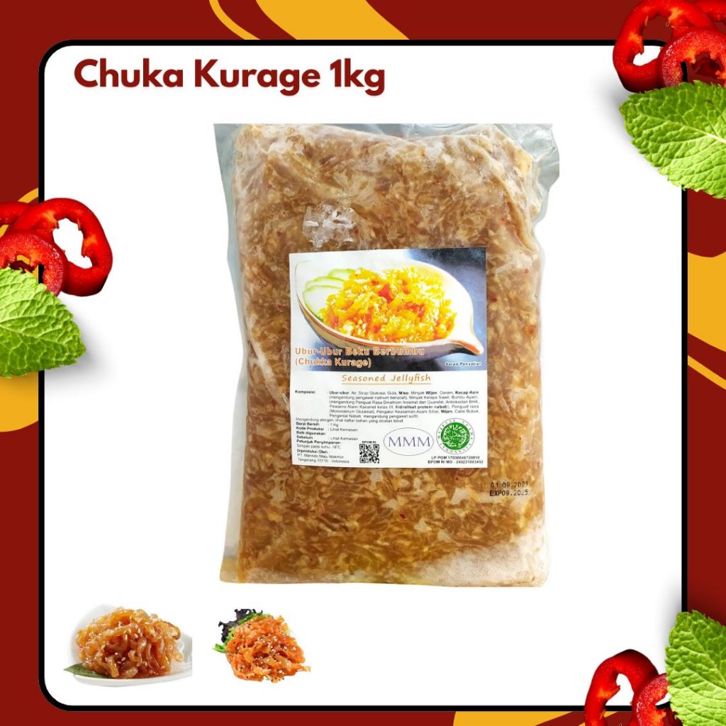 

Chuka Kurage 1KG Halal MUI / Salad Ubur-ubur Jellyfish 1 KG