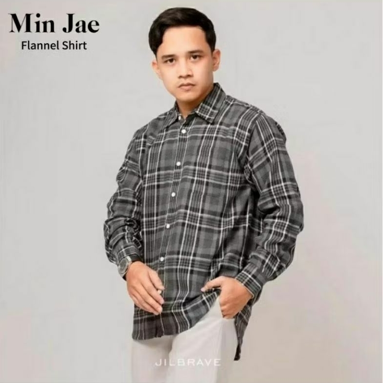 MIN JAE FLANNEL SHIRT JILBRAVE Special Couple Eid Series | Kemeja Flannel Pria Kotak kotak | Casual 