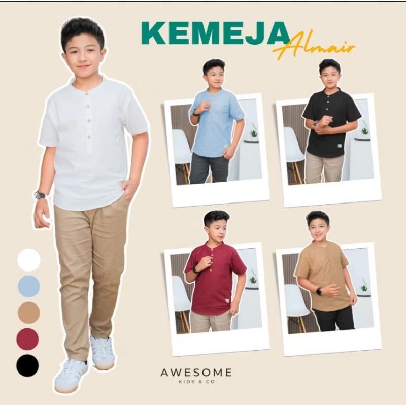 Kemeja Koko Anak Laki-laki Almair by Awesome Kids & Co - Baju Muslim