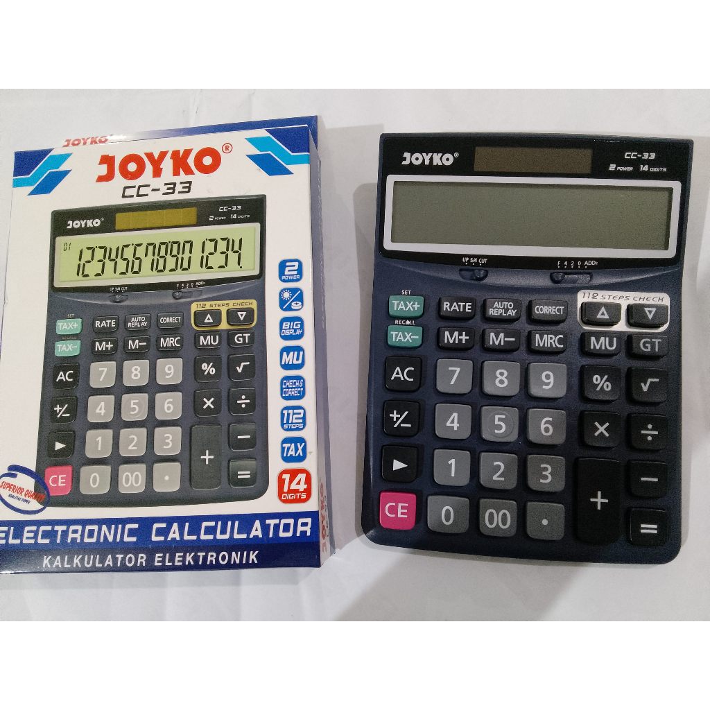 

Calculator / Kalkulator Joyko CC-33 14 Digits CHECK & CORRECT