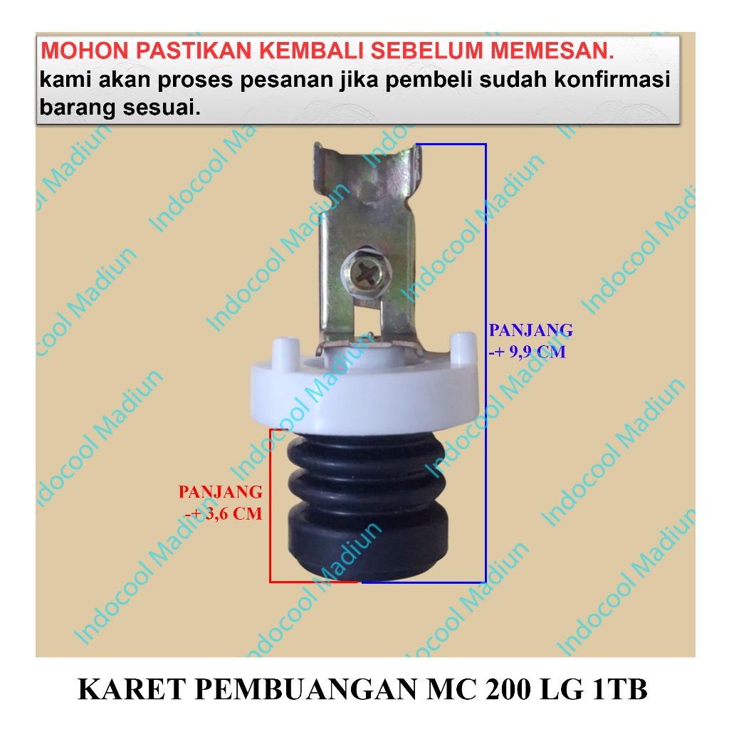 DFA200 DRAIN VALVE SET / VALVE DRAIN MESIN CUCI / KARET PEMBUANGAN MESIN CUCI 200 LG 1 TABUNG