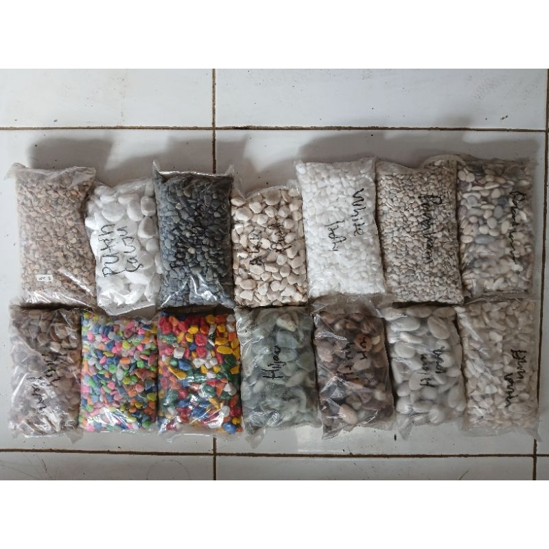 Batu Hias Aquarium warna dan Batu Hiasan Taman Aquarium