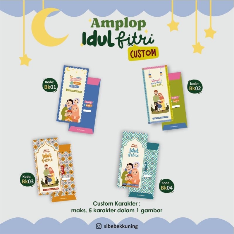 

Amplop Lebaran Custom Karakter | Angpao Lebaran | Eid Envelope