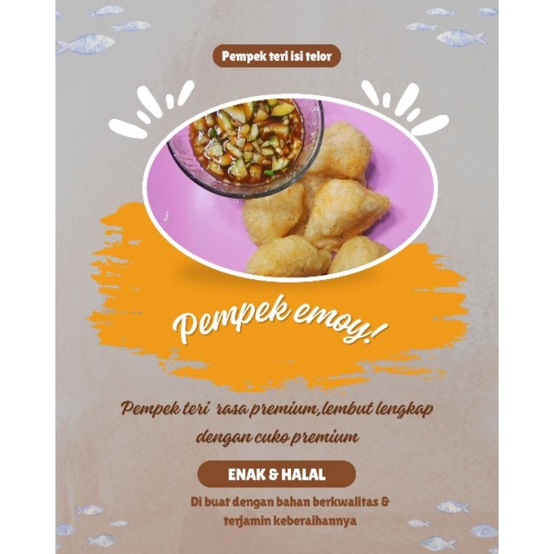 

Pempek Palembang Pempek Teri isi Telor isi 25 pcs Rp33.650