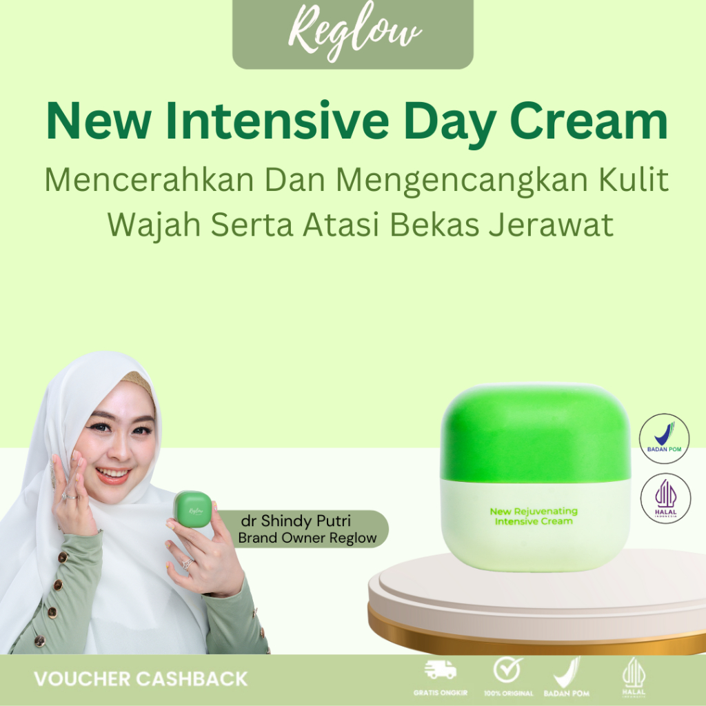 REGLOW Krim Siang Malam Rejuvenating dr Shindy Skincare Penghilang Flek Hitam Pencerah Wajah Glowing