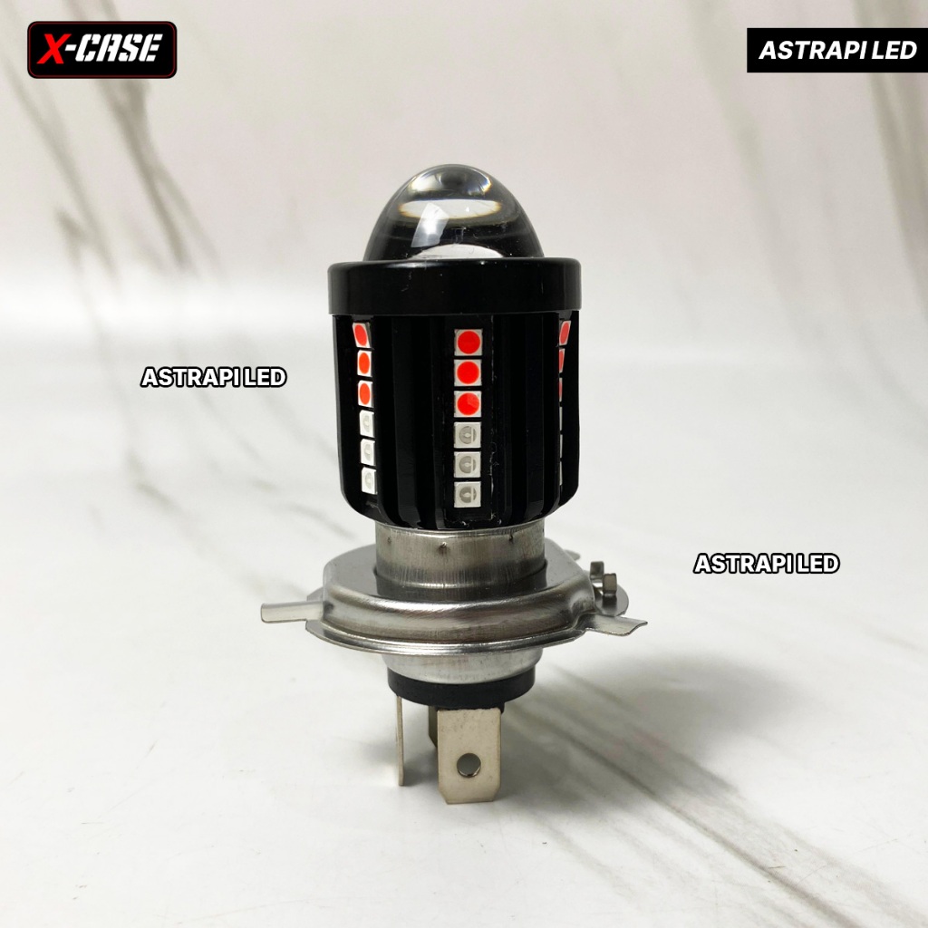 Xcase Lampu Utama Motor Laser H4 Alien Led 2 Warna 20 Watt Putih Kuning