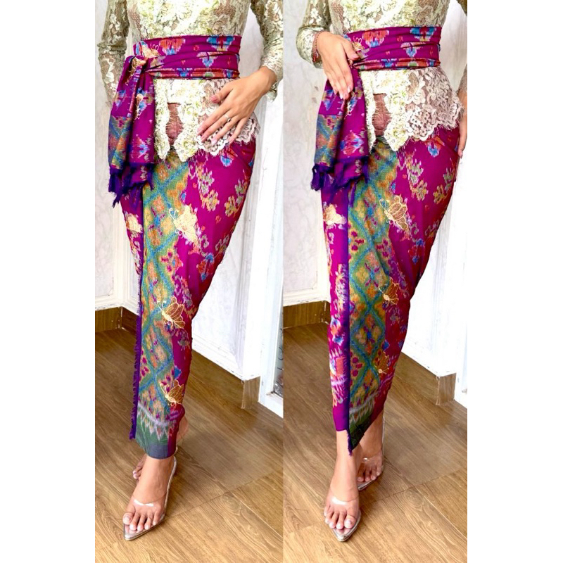 KAMEN ENDEK BORDIR KUPU KUPU SET SELENDANG //KAMEN ENDEK TENUN ORIGINAL