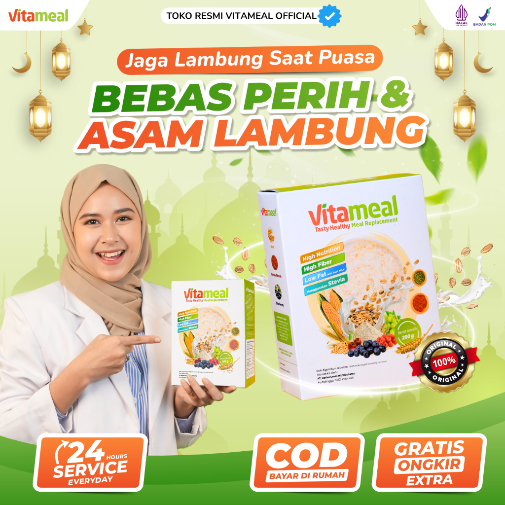 

VITAMEAL Sereal Alami Multigrain – Makanan Sehat untuk Diabetes, Kolesterol, Jantung | Tinggi Serat & Rendah Gula