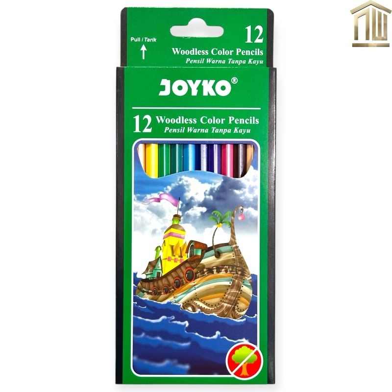 

Pensil Warna Joyko Panjang 12 Warna / Woodless Color Pencil CP 103