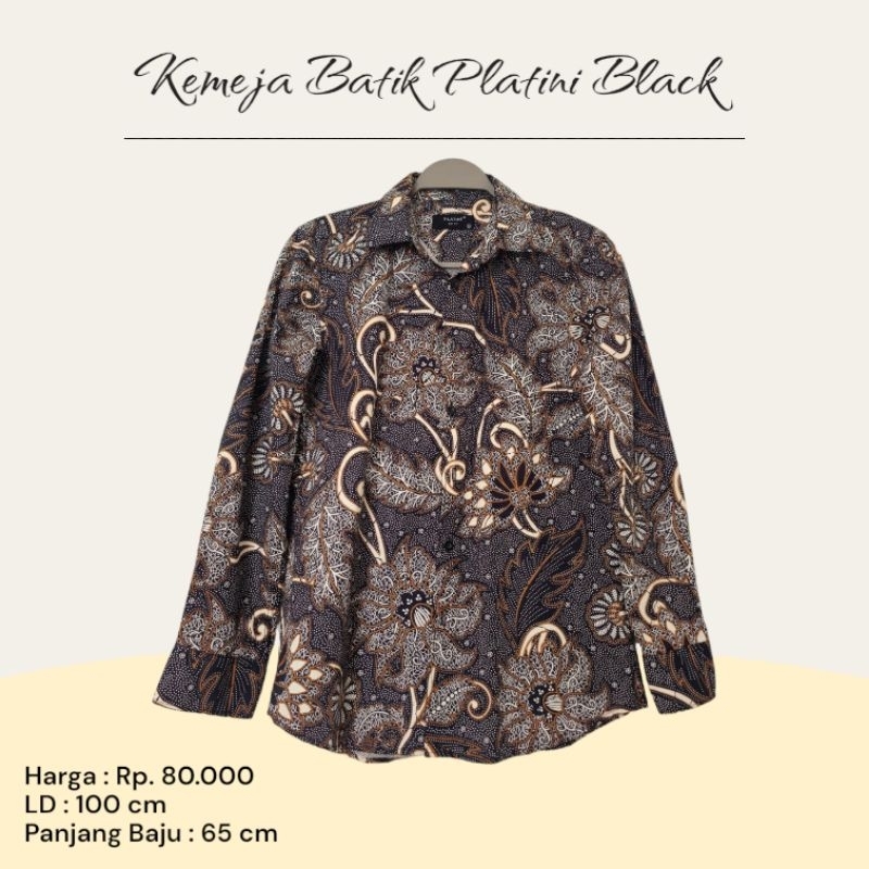 Kemeja Batik Platini Black (Preloved)