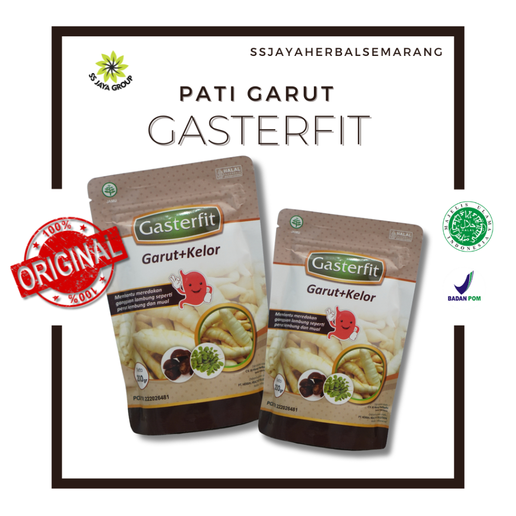 GASTERFIT 100% HERBAL, Gasterfit obat lambung, Magh, GERD, Mual Kembung Asli Original Pati Garut