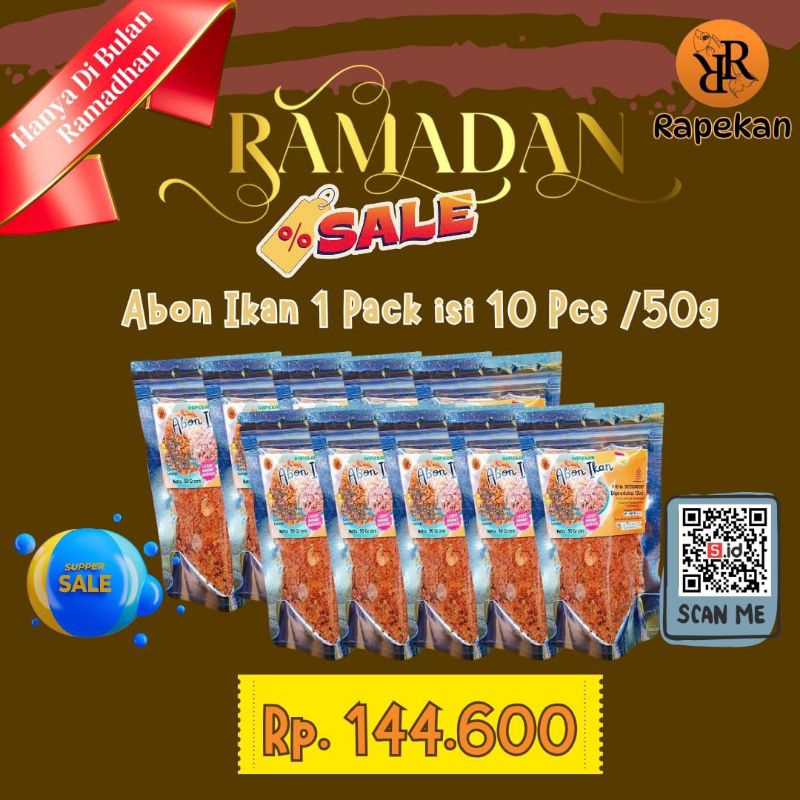 

Abon Ikan Rapekan 1 paket isi 10 pcs, Hemat