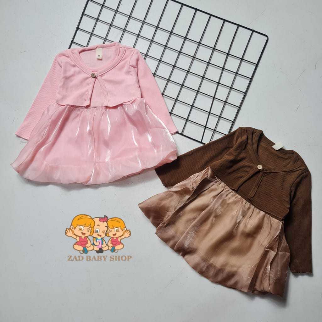Dress baby doll rompi / baju dress anak perempuan import