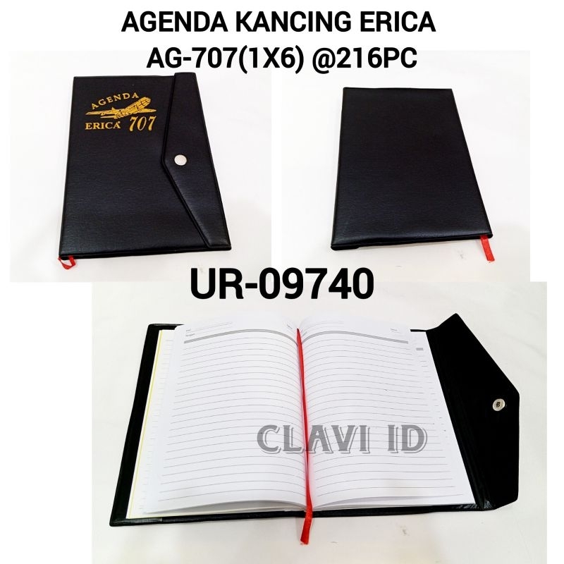 

9740 Buku Agenda Notes /Diary/Notebook Erica 707 (kancing)