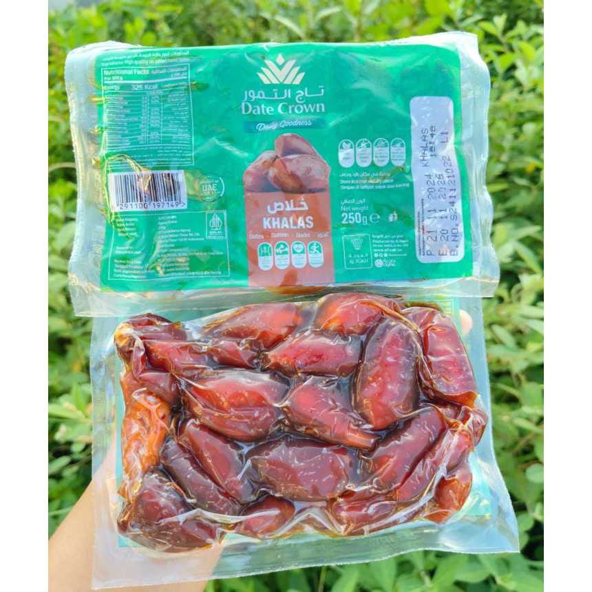 

Kurma Khalas (250g) dari UAE in Thermo Pack Date Crown Kurma Enak dan Halal MURAH