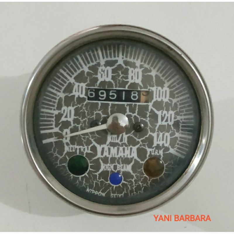 SPEDOMETER YAMAHA L2G YB100 RS100 RS125 DT100 ORIGINAL SECOND