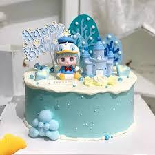Topper Boneka Bayi Laki Laki Kostum Donald Duck Bebek Baby Boy Dekorasi Hiasan Kue Ulang Tahun Happy