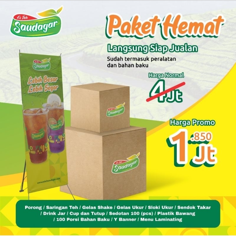 

PAKET KEMITRAAN ES TEH SAUDAGAR 1.8JT