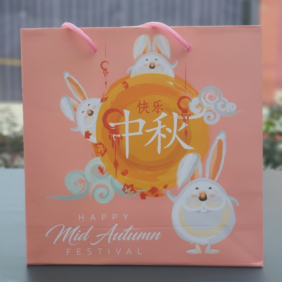 

Paperbag Kelinci Pink 22x22x7 Kemasan Dus Mooncake