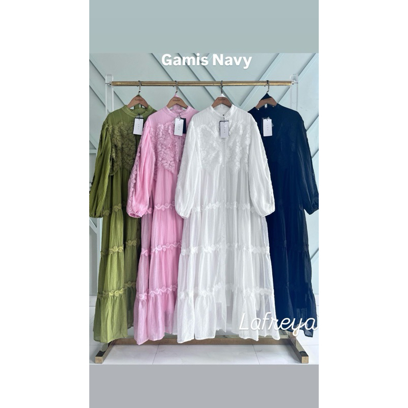 LFY Gamis Navy Import BKK Original by Lafreya
