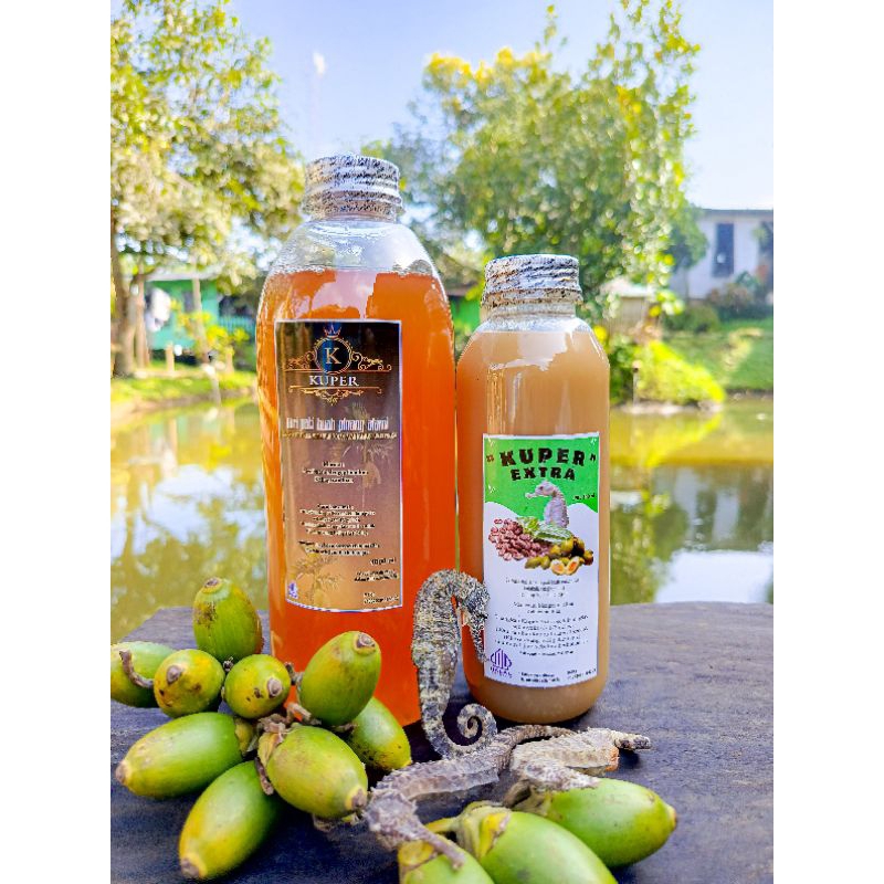 

saripati pinang 1 liter dan kuper extra kl 500 ml