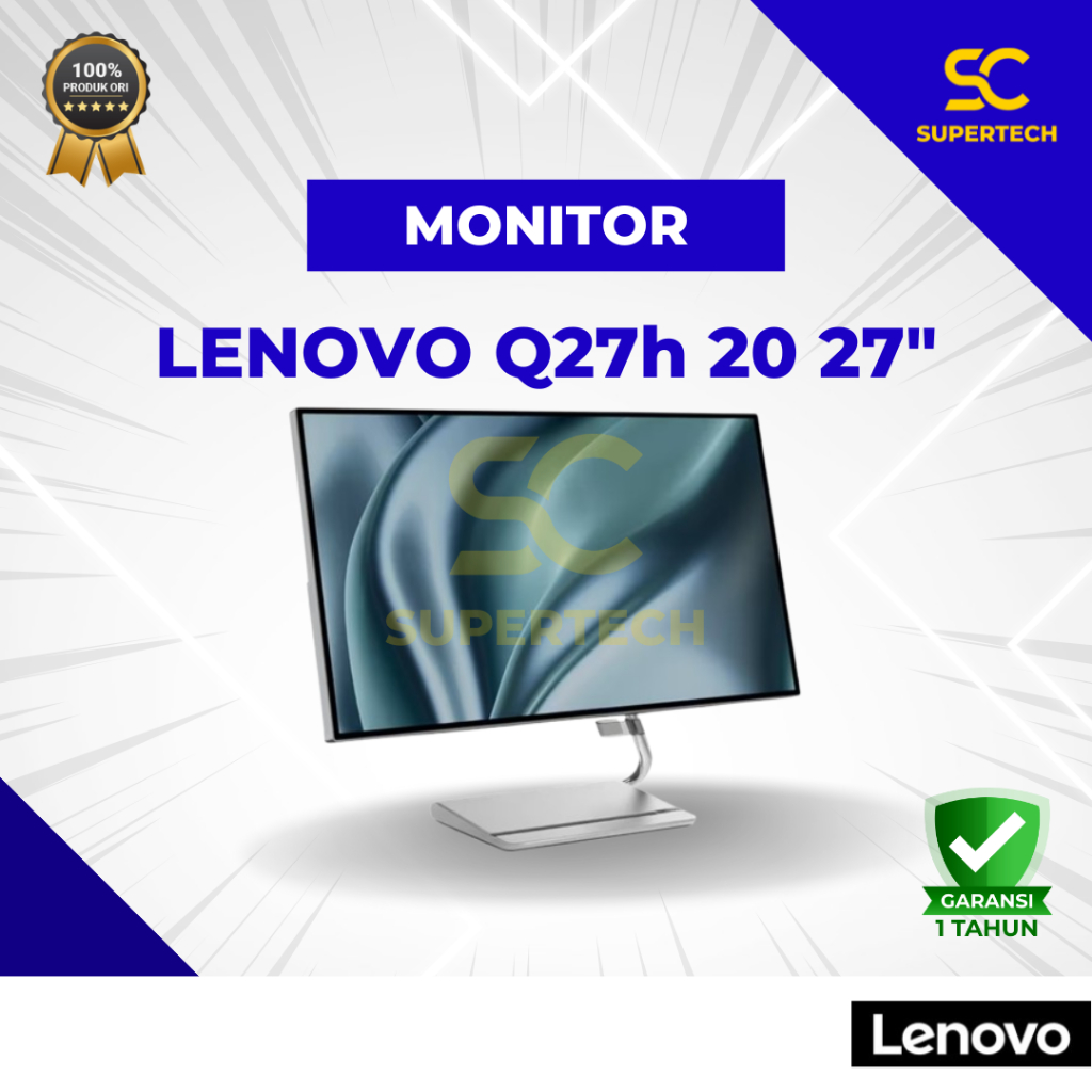 Monitor Lenovo Q27h 20 27" QHD IPS 99% sRGB 70Hz