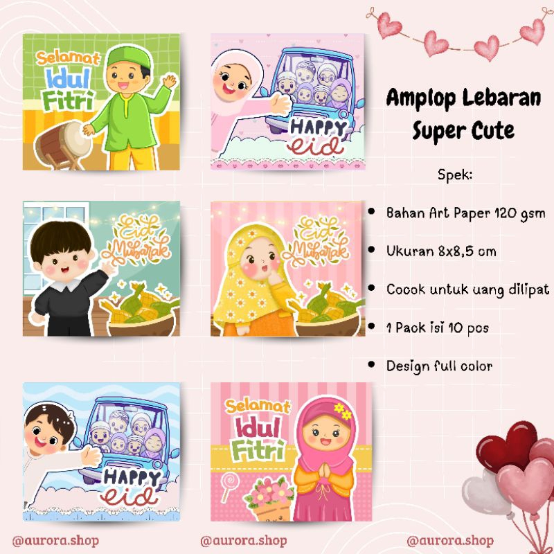 

AMPLOP LEBARAN SEDANG UANG DILIPAT MOTIF SUPER CUTE