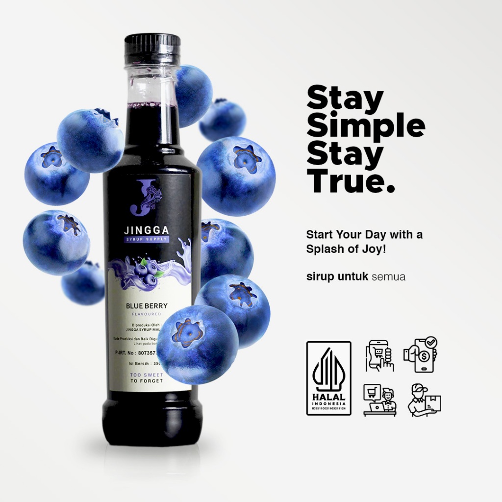 

JINGGA Blueberry Syrup 350 ml - Sirup Blueberry Untuk Coffee Mocktail