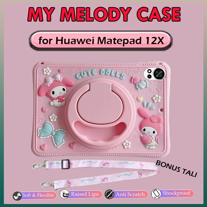 Case Tab Anak Huawei Matepad 12x 12 X 12 Inch Rotate Softcase Silicone Shockproof Kids Cover Stand S