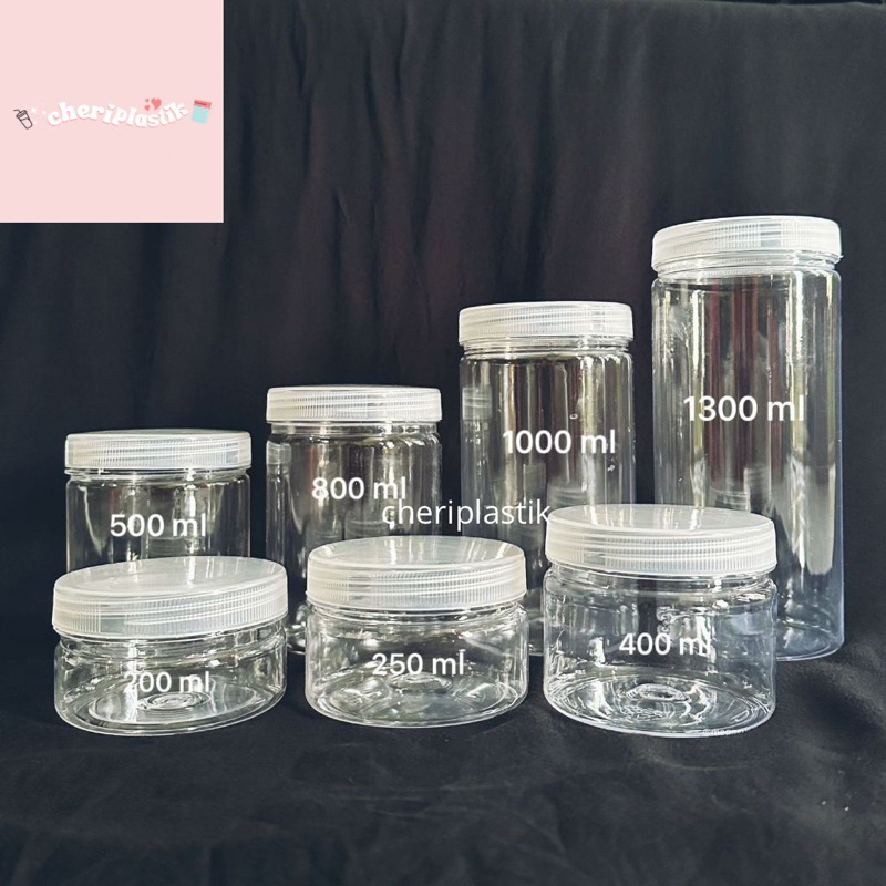 toples tabung/jar plastik - 400ml