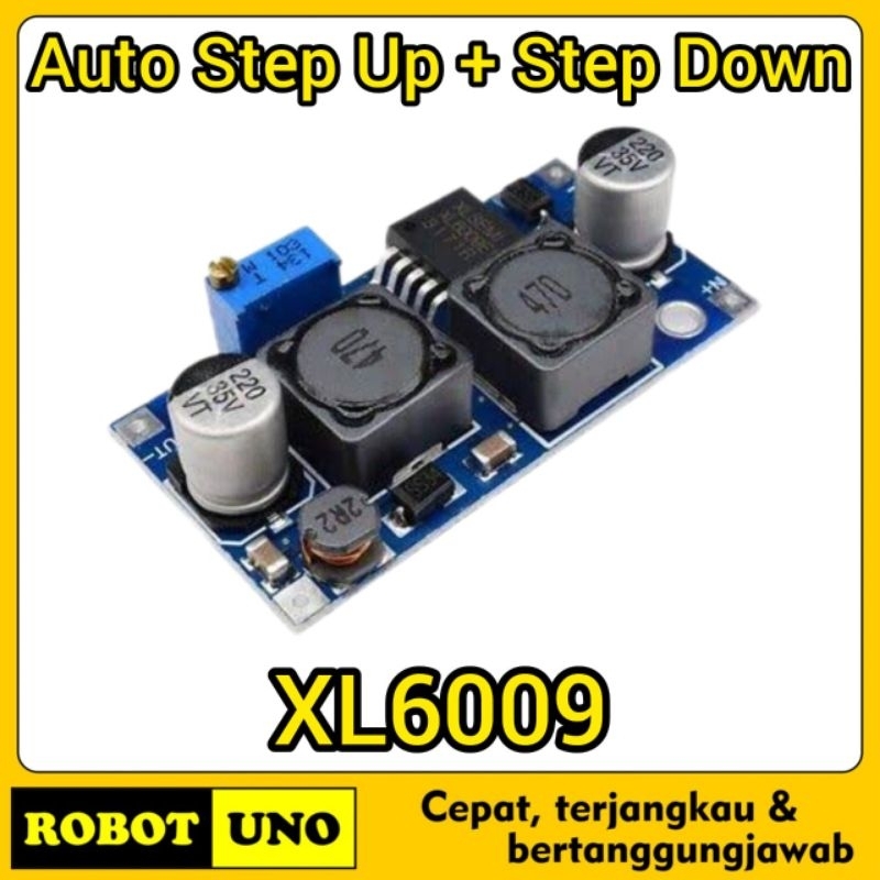 Auto Buck Boost Step Down+Up XL6009 Adjustable