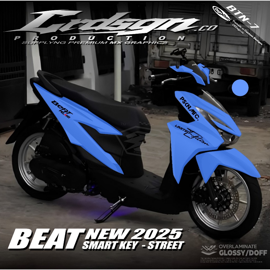 Sticker Motor Full Body Honda Beat Deluxe NEW CBS Decal Stiker Beat 2024 2025 Tema Warna Polosan